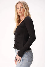 Load image into Gallery viewer, Project Social T ruched long sleeve top