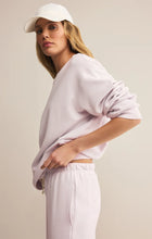 Load image into Gallery viewer, Z SUPPLY-BOYFRIEND COTTON SWEATSHIRT LAVENDAR ICE