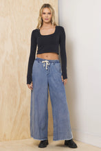 Load image into Gallery viewer, VINTAGE HAVANA-TENCEL WIDE LEG PANT WITH CONTRAST