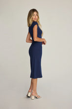 Load image into Gallery viewer, SUNDAY RITUAL-AYLA RIB DRESS IN NAVY