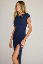 Load image into Gallery viewer, SUNDAY RITUAL-AYLA RIB DRESS IN NAVY