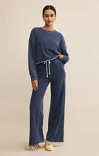 Load image into Gallery viewer, Z SUPPLY- CIRCUIT KNIT DENIM SWEATSHIRT IN INDIGO