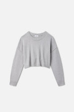 Load image into Gallery viewer, GOOD AMERICAN-COZY KNIT CREW NECK IN GREY