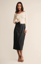Load image into Gallery viewer, Z SUPPLY-REINE FAUX LEATHER MIDI SKIRT