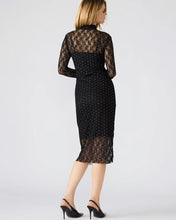 Load image into Gallery viewer, STEVE MADDEN-VIVIENNE STUDDED LACE DRESS BLACK