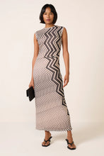 Load image into Gallery viewer, SANCTUARY-SHIRRED MESH DRESS IN FROST