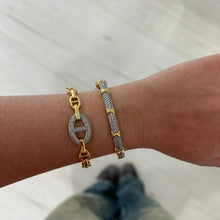 Load image into Gallery viewer, SAHIRA-KIT TWO TONE PAVE BRACELET