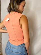 Load image into Gallery viewer, Free People slogan ribbed tank