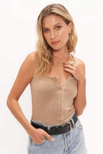 Load image into Gallery viewer, Project Social T ribbed hook tank top