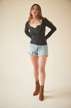 Load image into Gallery viewer, Project Social T- Odin Notch Ribbed Longsleeve