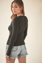 Load image into Gallery viewer, Project Social T notch neck long sleeve