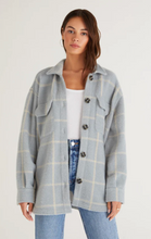 Load image into Gallery viewer, Z Supply- Plaid Tucker Jacket- Morning Fog
