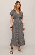 Z SUPPLY-SANNA IRIS FLORAL MIDI DRESS IN ECLIPSE