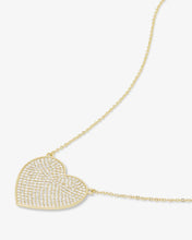 Load image into Gallery viewer, MELINDA MARIA- XL YOU HAVE MY WHOLE HEART PAVE NECKLACE 15”

