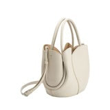 Load image into Gallery viewer, MELIE BIANCO- TULIP BONE RECYCLED VEGAN TOP HANDLE BAG

