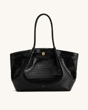 Load image into Gallery viewer, JW PEI-HANA LARGE TOTE BAG BLACK CROC
