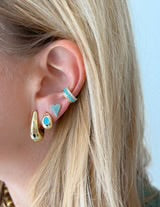 Load image into Gallery viewer, JTG-DOME HOOP EARRINGS
