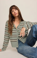 Load image into Gallery viewer, Z SUPPLY-MEDINA STRIPE CARDIGAN IN AQUA CLOUD
