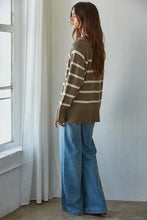 Load image into Gallery viewer, BY TOGETHER-GRAHAM STRIPED POLO PULLOVER
