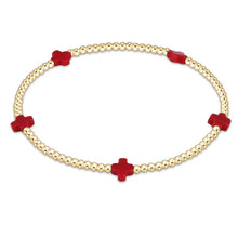 Load image into Gallery viewer, ENEWTON-SIGNATURE CROSS SMALL GOLD PATTERN 2MM BEAD BRACELET
