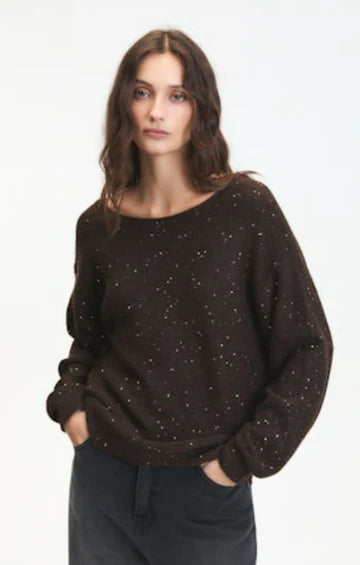 DELUC-CATALPA SWEATER IN CHOCOLATE BROWN