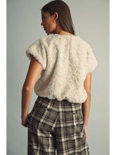 Load image into Gallery viewer, MIOU MUSE-FAUX FUR SHORT SLEEVE TOP
