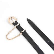 Load image into Gallery viewer, ETTIKA-CASCADE CHAIN BELT IN WITH GOLD HARDWARE
