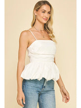Load image into Gallery viewer, PINCH-BUBBLED HEM SLEEVELESS TOP
