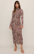 Z SUPPLY- SEVILLA ZEBRA MESH MIDI DRESS