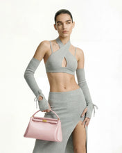 Load image into Gallery viewer, JW PEI-CARMEN FAUX SUEDE TOP HANDLE BAG-GRAY PINK
