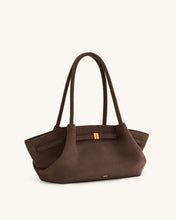 Load image into Gallery viewer, JW PEI- HANA WIDE FAUX SUEDE TOTE BAG
