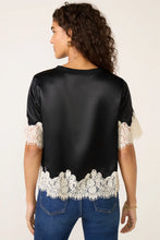 Load image into Gallery viewer, SANCTUARY-ONE OF A KIND SATIN LACE TOP
