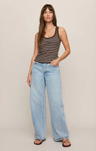 Load image into Gallery viewer, Z SUPPLY-ROWE STRIPED SCOOP TANK IN DARK CHOCOLATE
