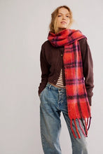 Load image into Gallery viewer, FREE PEOPLE-HIGHLAND PLAID SKINNY SCARF
