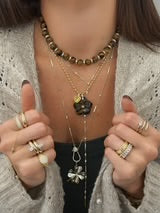 Load image into Gallery viewer, JTG-TIGER EYE LUXE BEAD NECKLACE
