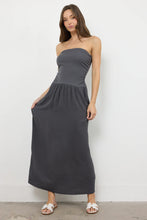 Load image into Gallery viewer, LA MADE-LULU STRAPLESS GAUZE DRESS IN MOONBERRY
