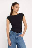 GOOD AMERICAN-SUPER STRETCH OPEN BACK BODYSUIT