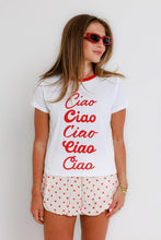 Load image into Gallery viewer, SUNNY SOMEWHERE-CIAO CIAO RINGER TEE

