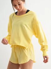 Load image into Gallery viewer, MONO B-CRESCENT PIMA OPEN BACK LONG SLEEVE TEE
