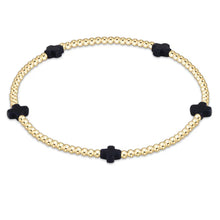 Load image into Gallery viewer, ENEWTON-SIGNATURE CROSS SMALL GOLD PATTERN 2MM BEAD BRACELET
