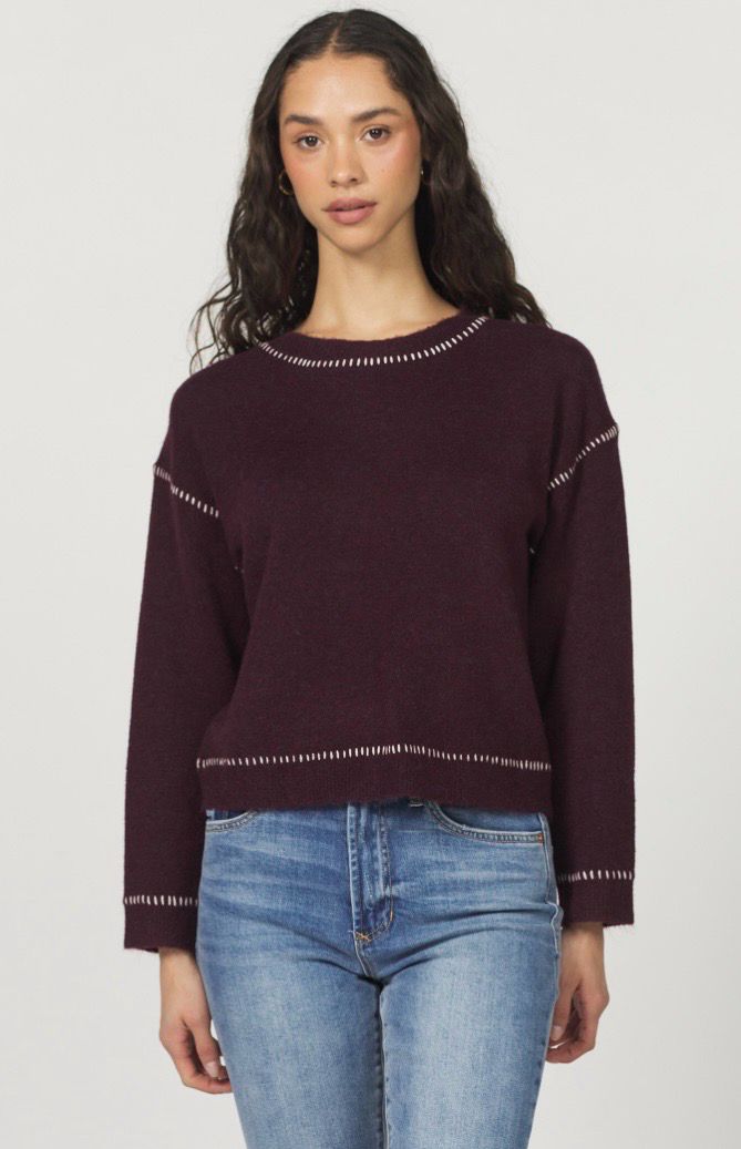 ANOTHER LOVE-MILLIE SWEATER BORDEAUX