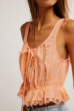 Load image into Gallery viewer, FREE PEOPLE-ALANA LACE TANK SPRING MELON

