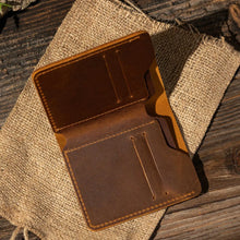 Load image into Gallery viewer, ALG-GENUINE LEATHER BI-FOLD WALLET
