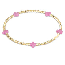 Load image into Gallery viewer, ENEWTON-SIGNATURE CROSS SMALL GOLD PATTERN 2MM BEAD BRACELET

