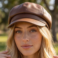 Load image into Gallery viewer, FAME- LEATHER BERET HAT
