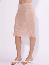 Load image into Gallery viewer, BERRY MELLOW- SEQUIN MIDI SKIRT
