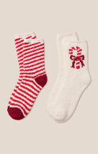 Load image into Gallery viewer, Z SUPPLY-CANDY CANE FUZZY SOCK SET
