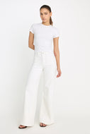GOOD AMERICAN-GOOD WAIST PALAZZO WHITE JEANS
