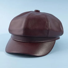 Load image into Gallery viewer, FAME- LEATHER BERET HAT
