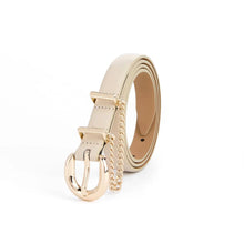 Load image into Gallery viewer, ETTIKA-CASCADE CHAIN BELT IN WITH GOLD HARDWARE
